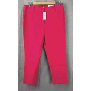 Ann Taylor Loft Women's Riviera Pants Julie Fit Crop Size 8 Reddish Pink NWT